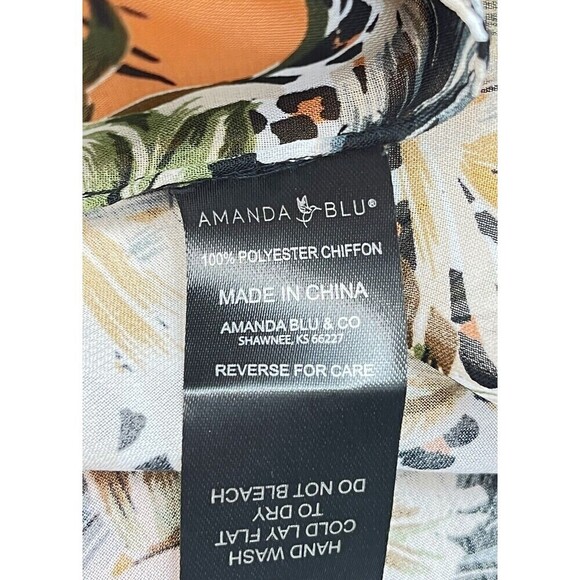 Y2K Kimono Womans One Size Animal Tropical Polyester Mob Wife Beach Coastal - Picture 9 of 10